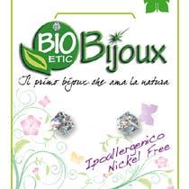 Bioetic Bijoux Orecchino Cubo 4mm Crystal-1