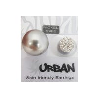 Biojoux Silver Pearl/Crystal Ball Double Ball Front 8mm/Back 14mm-2