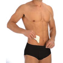 Schwarze Scudotex-Slips mit niedriger Taille und 2 anatomischen Gummipolstern Cod. 651 Stück