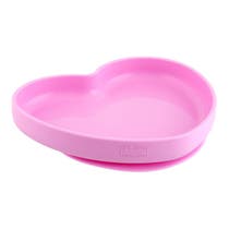 Chicco Piatto Cuore Silicone Con Ventosa Rosa 1 Pezzo-1