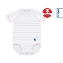 J Bimbo Body Caldo Dryarn Bianco Cucitura Righe Rosa-2