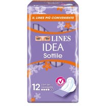 Lines idea Sottile Anatomico Ripiegato con Ali 12 Assorbenti-1