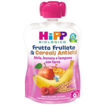 Hipp Frutta Frullata&Cereali Antichi Mela/Banana/Lampone Con Farro 90g 6Mesi+-1