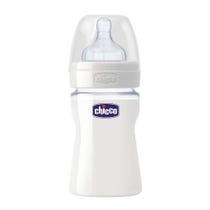 Chicco Well Being Babyflasche aus undekoriertem Glas 150 ml Silikon