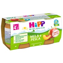 Hipp Omogeneizzato Mela/Pesca 4M+ 2x80g-1