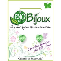 Orecchino Bioetic Bijoux Cuore Swarovski 6×6,6mm Peridot-1