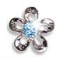Biojoux Orecchini Metal Flower Aqua Crystal 7mm-1