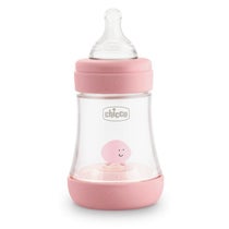 Chicco Perfect 5 Biberon 150 ml Rosa - Flusso LENTO-1