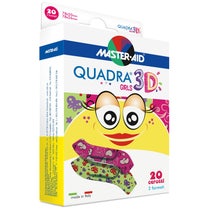 Master-Aid Cerotto Quadra 3D Girls 20 Pezzi Assortiti-1