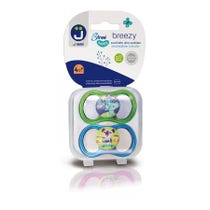 J Bimbi B Free Breezy Happy Succhietto Silicone Verde/Turchese 2 Pezzi 4 Mesi+-1