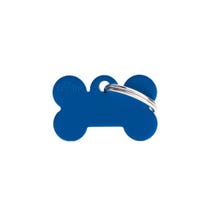 Personalisierte Hunde- und Katzenmarke, blauer Aluminiumknochen, kleine Größe-1