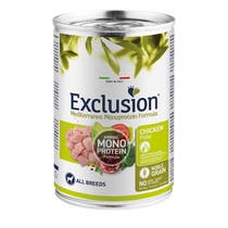 Exclusion Mediterraneo Monoprotein Noble Grain Umido Al Pollo Per Cani Lattina 400gr-1