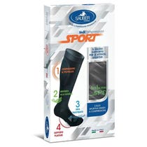 Sauber Sport Unisex Kompressionssocke Grau-Grün Größe S-1