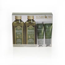 Elisir D'Olivo Set - Duschgel, Shampoo, Conditioner und Handcreme