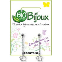 Biobijoux Orecchino Pendente 2 Stelle Argento -1