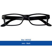 Vintage Occhiale Premontato Prontoleggio Vintage Nero Diottrie +3.00-1